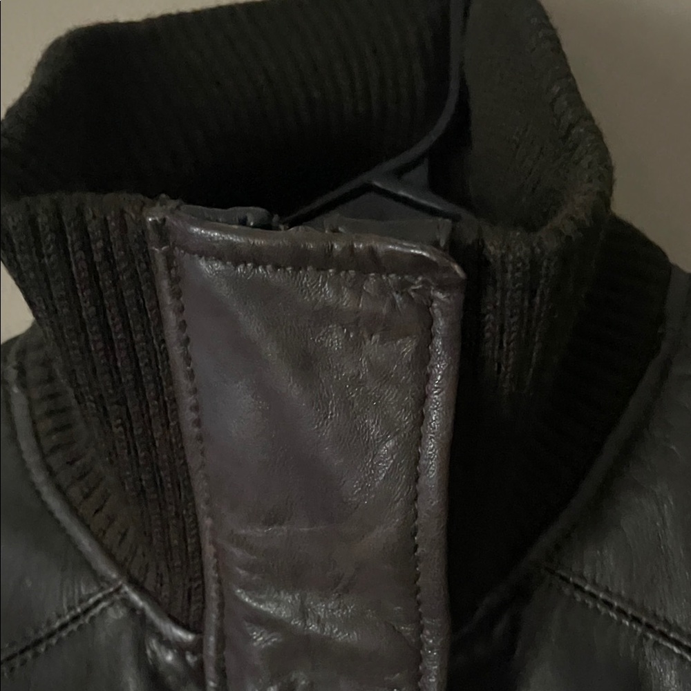 R&O By Reilly Olmes Dark Brown Leather Jacket View 5